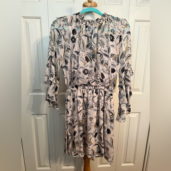 EUC Shoshanna Pale Pink Floral A-Line Silk Dress Size 0 - Picture 1 of 11